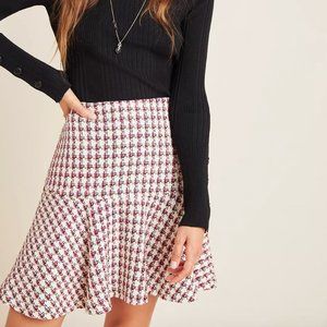 Maeve for Anthropologie Bobbie Plaid Flounced Mini Skirt